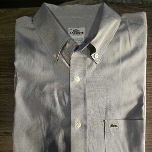 Lacoste XL Light Gray Button-Up Shirt